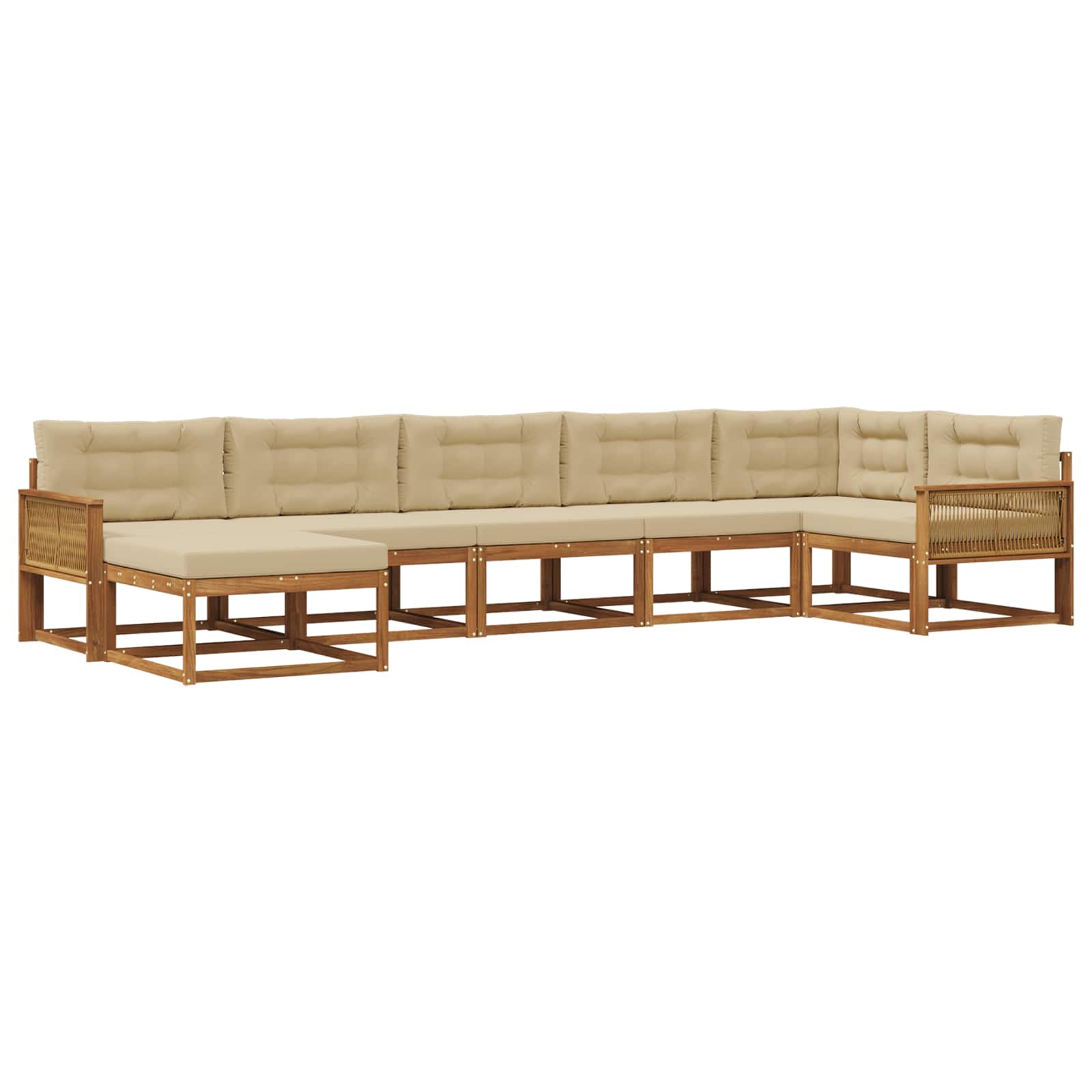 Ensemble de canapés d'extérieur 7 pcs Naturel et Beige - XIOS