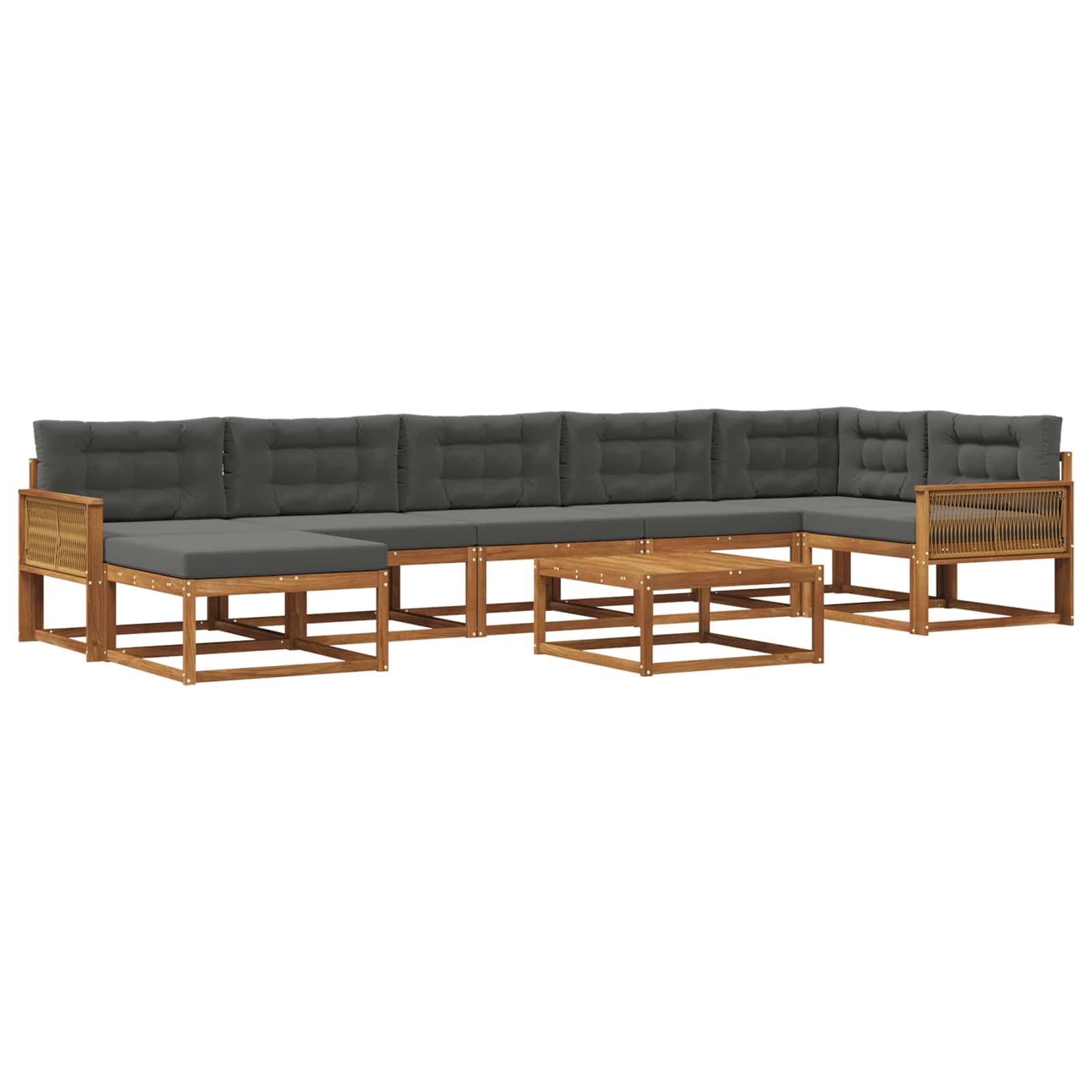 Ensemble de canapés d'extérieur 8 pcs Naturel et Anthracite - XIOS