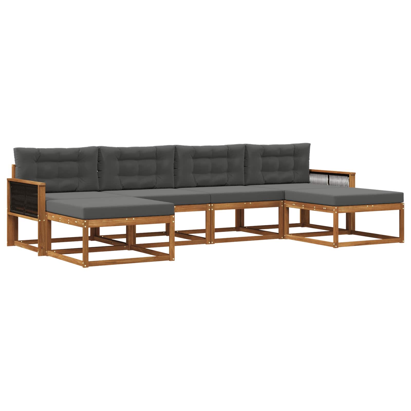 Ensemble de canapés d'extérieur 6 pcs Naturel et Anthracite - XIOS