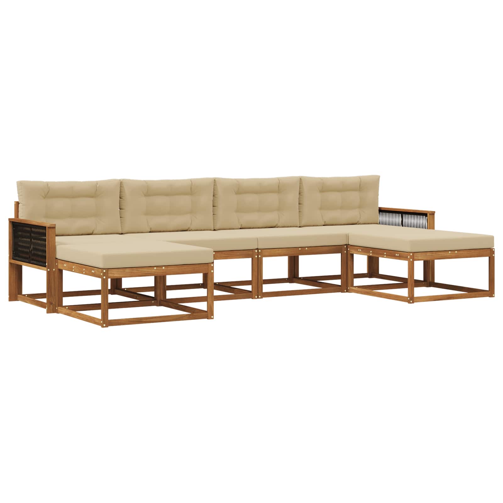 Ensemble de canapés d'extérieur 6 pcs Naturel et Beige - XIOS