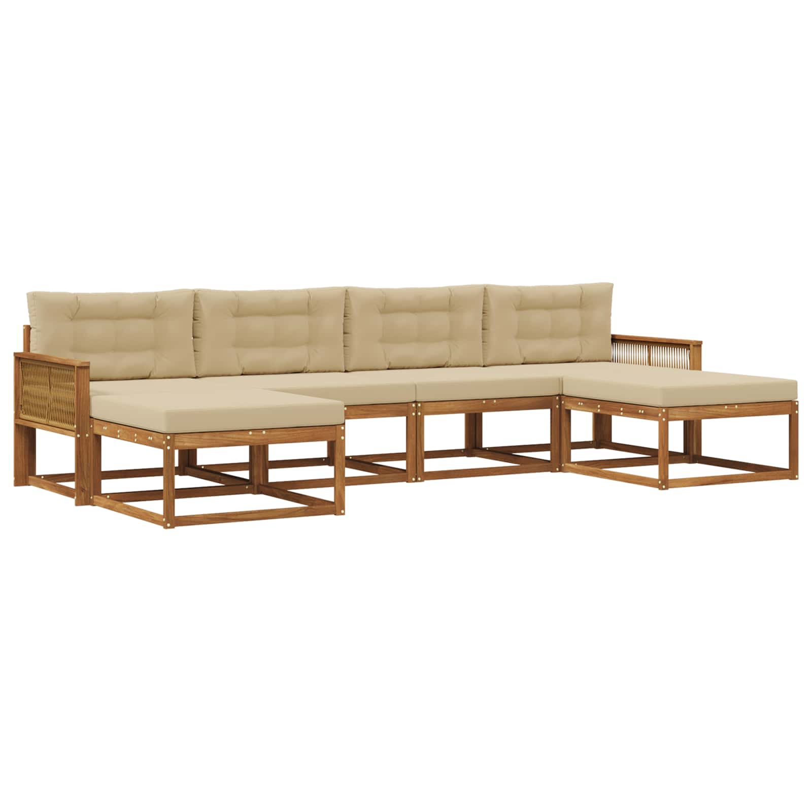 Ensemble de canapés d'extérieur 6 pcs Naturel et Beige - XIOS