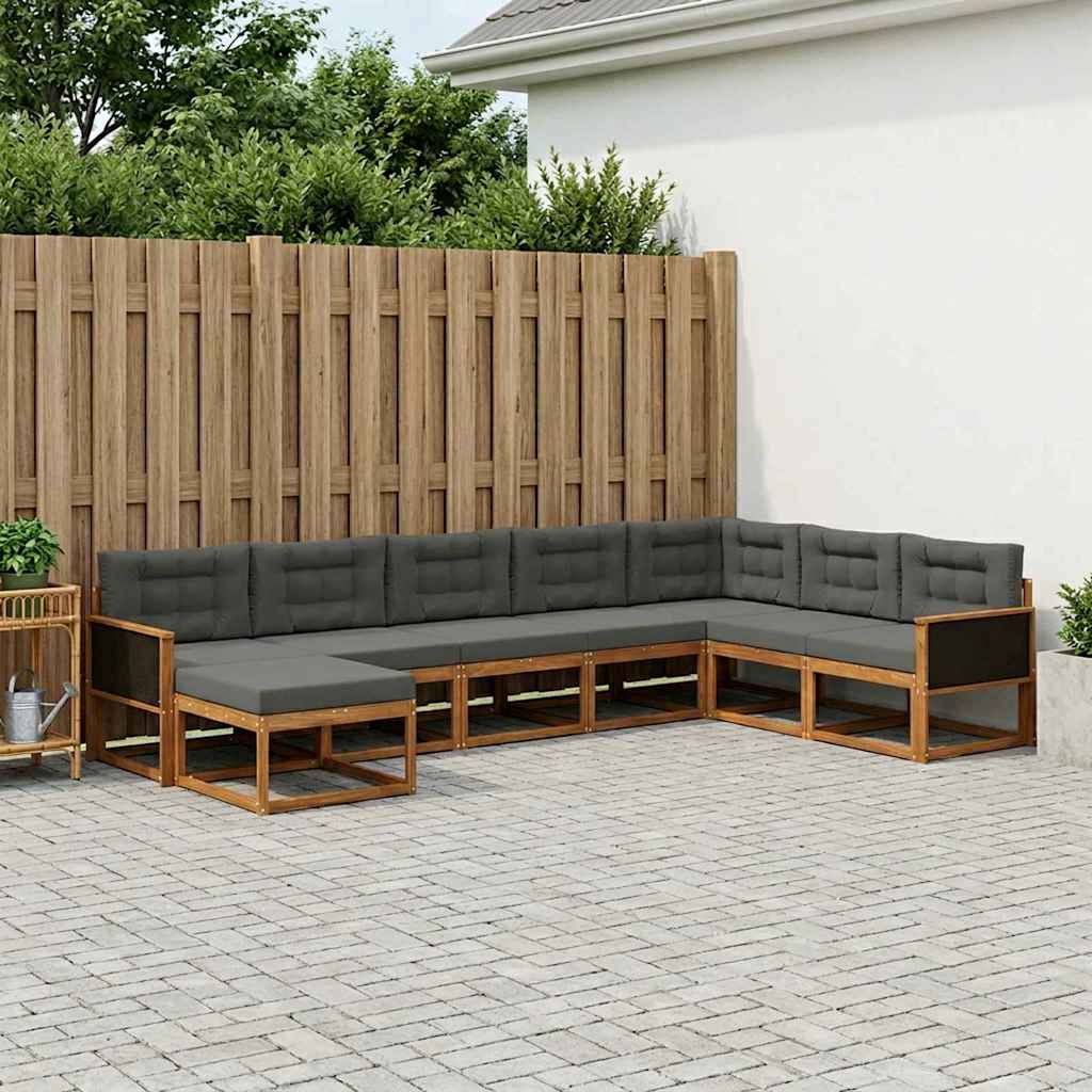 Ensemble de canapés d'extérieur 8 pcs Naturel et Anthracite - XIOS