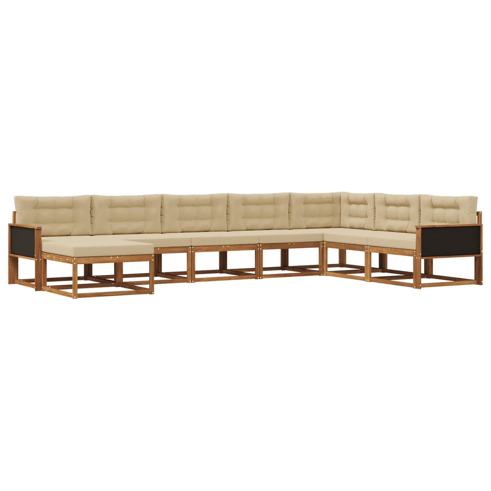 Ensemble de canapés d'extérieur 8 pcs Naturel et Beige - XIOS