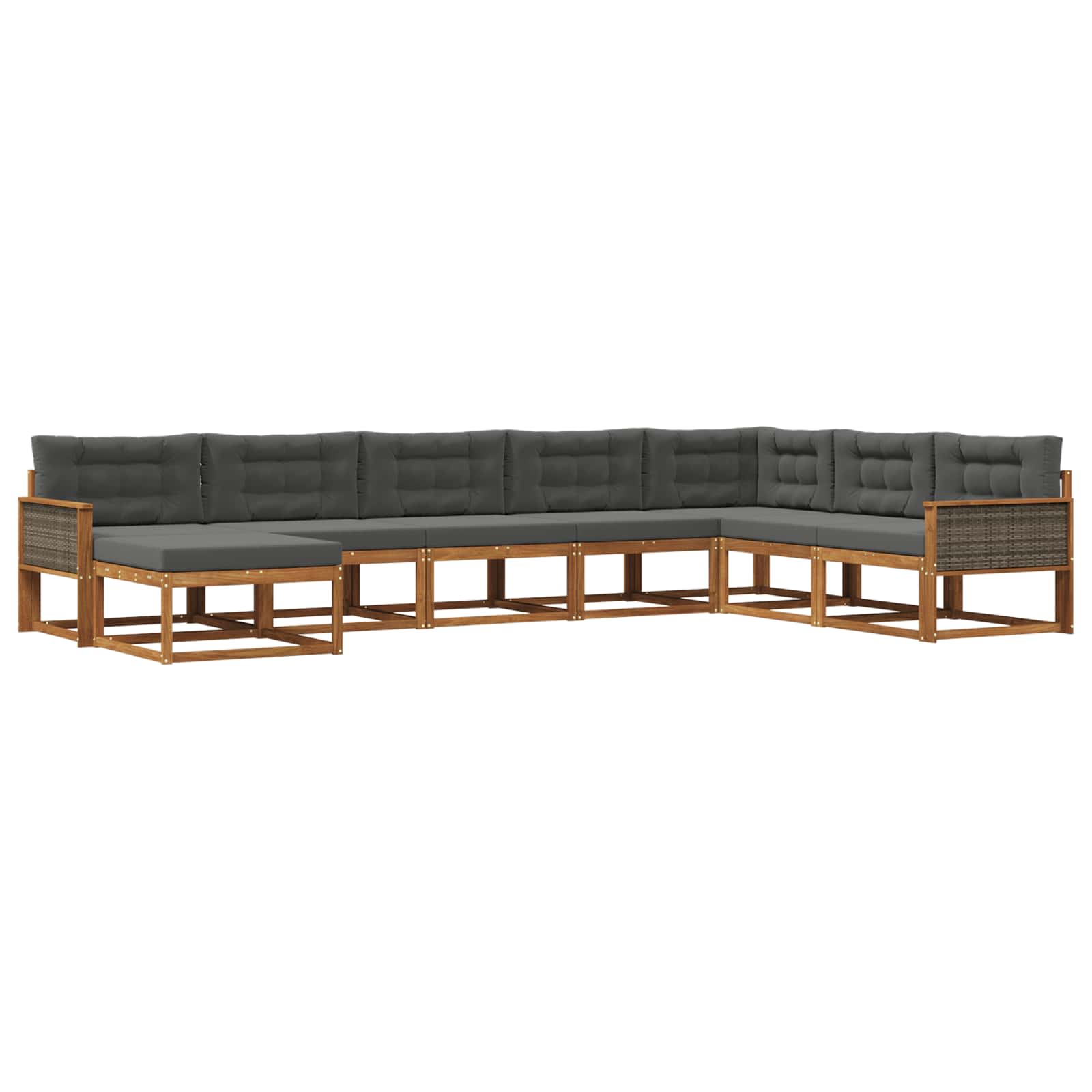 Ensemble de canapés d'extérieur 8 pcs Naturel et Anthracite - XIOS