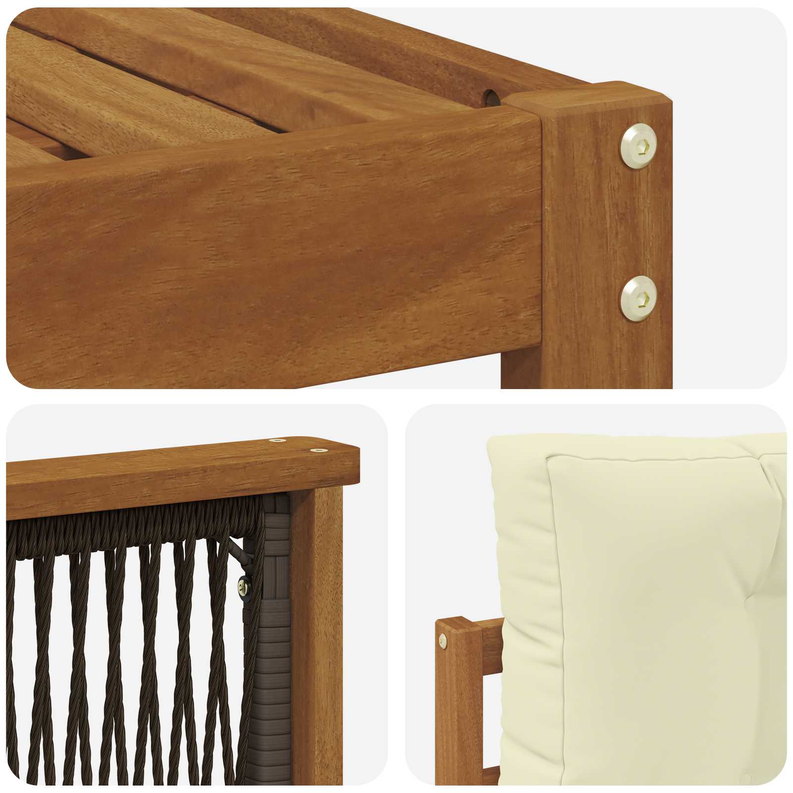 Ensemble de canapés d'extérieur 8 pcs Naturel et Crème - XIOS
