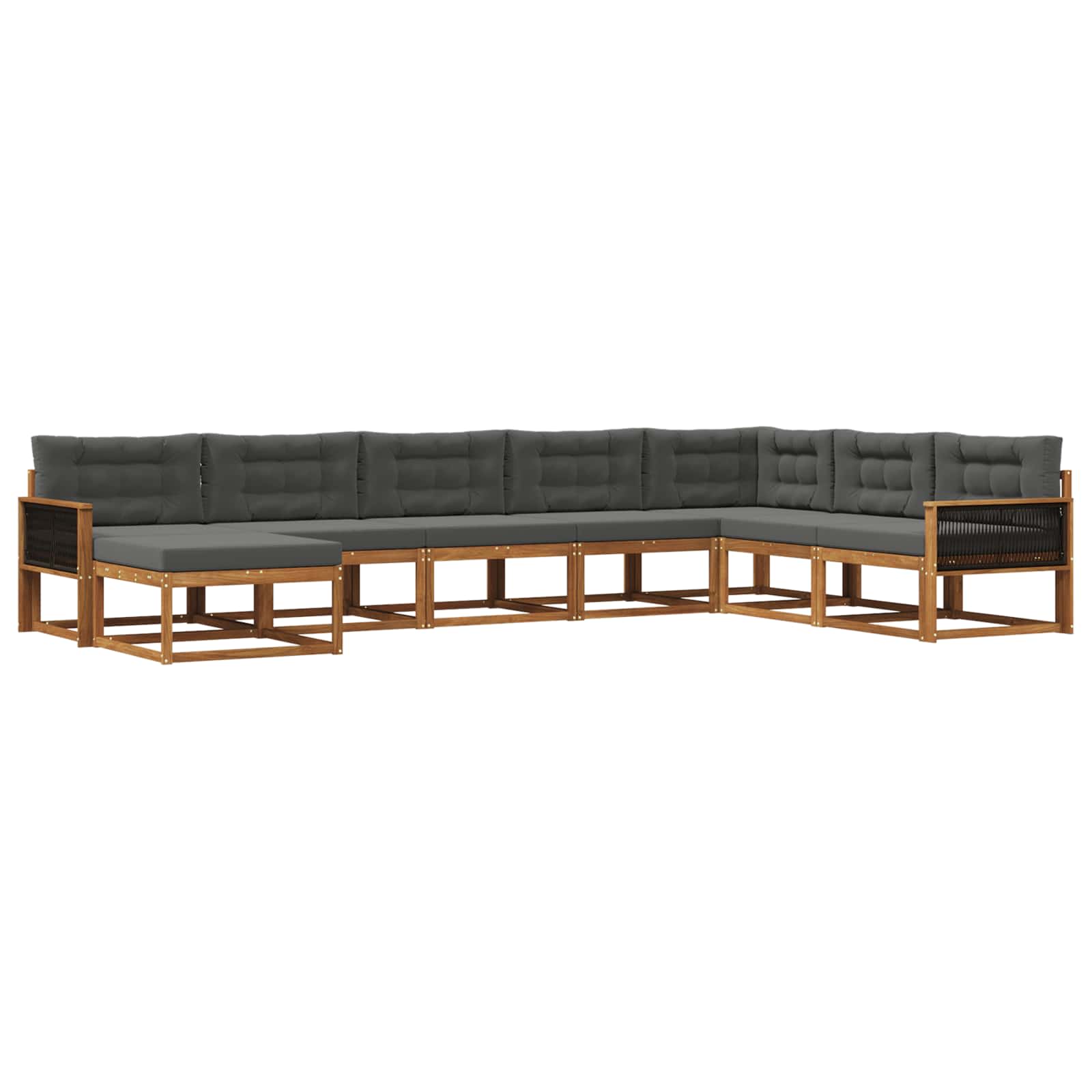 Ensemble de canapés d'extérieur 8 pcs Naturel et Anthracite - XIOS
