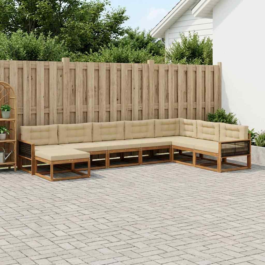 Ensemble de canapés d'extérieur 8 pcs Naturel et Beige - XIOS