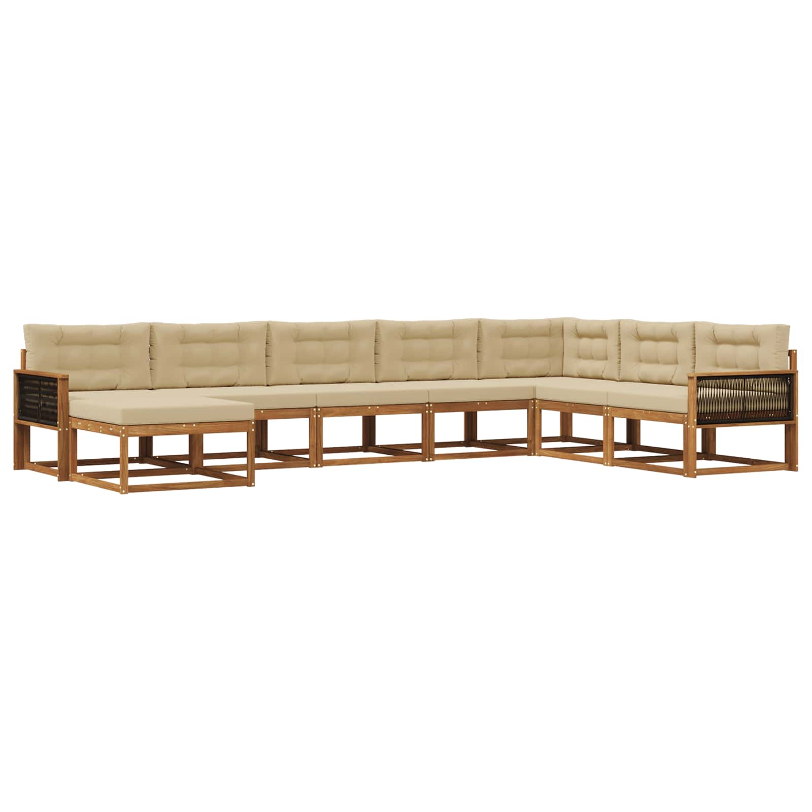 Ensemble de canapés d'extérieur 8 pcs Naturel et Beige - XIOS