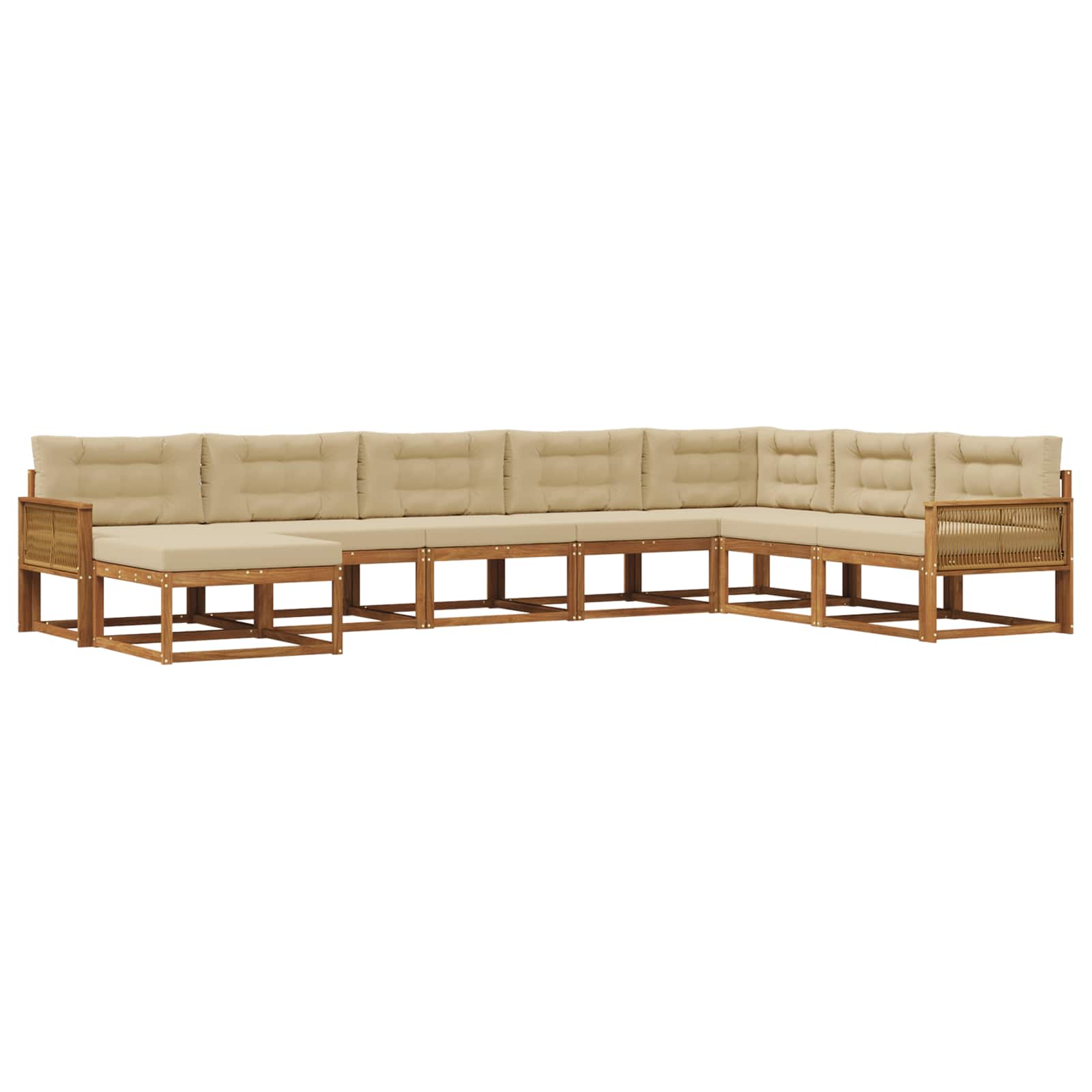 Ensemble de canapés d'extérieur 8 pcs Naturel et Beige - XIOS