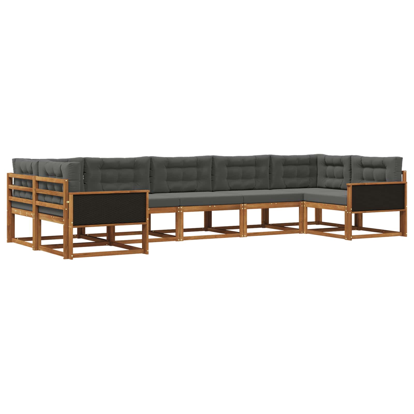 Ensemble de canapés d'extérieur 7 pcs Naturel et Anthracite - XIOS