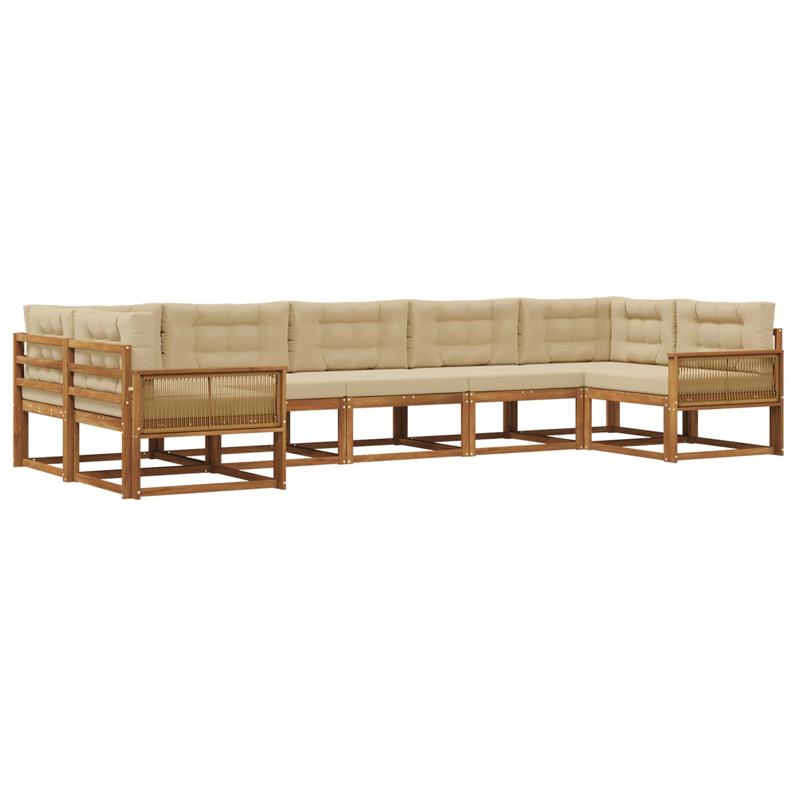 Ensemble de canapés d'extérieur 7 pcs Naturel et Beige - XIOS