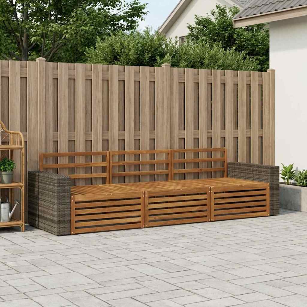 Ensemble de canapés d'extérieur 3 pcs Naturel - XIOS