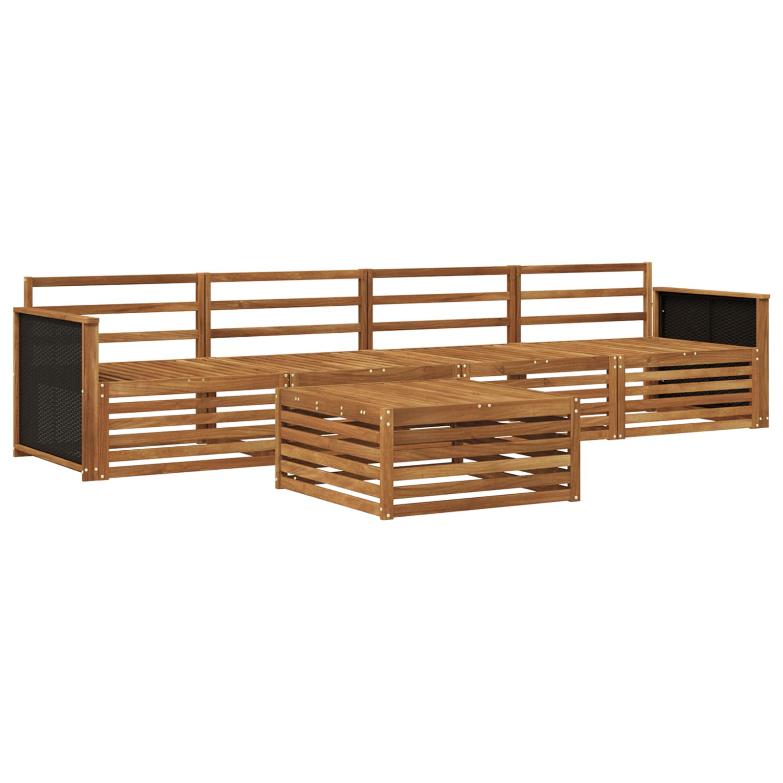 Ensemble de canapés d'extérieur 5 pcs Naturel - XIOS