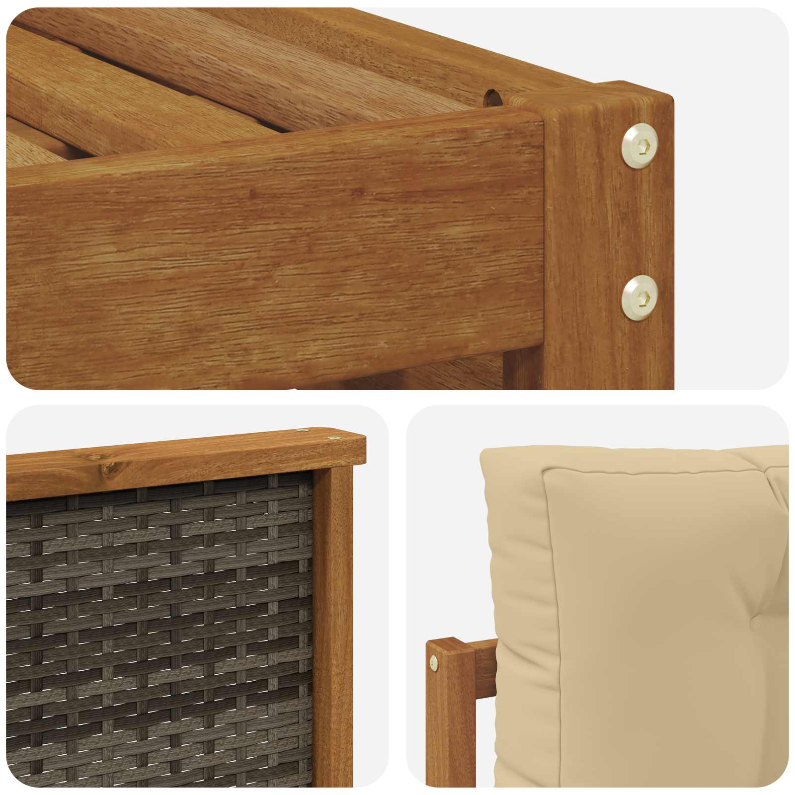 Ensemble de canapés d'extérieur 5 pcs Naturel et Beige - XIOS