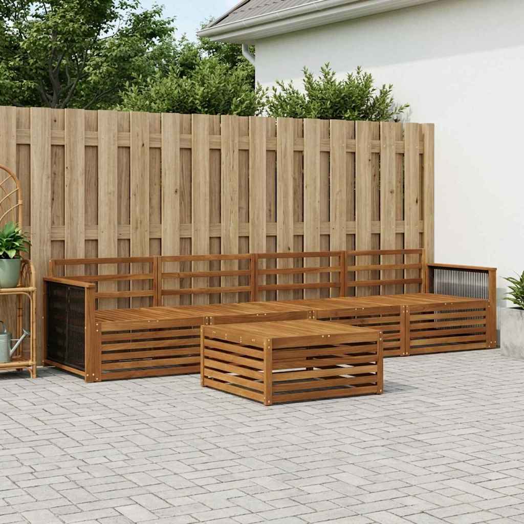 Ensemble de canapés d'extérieur 5 pcs Naturel - XIOS