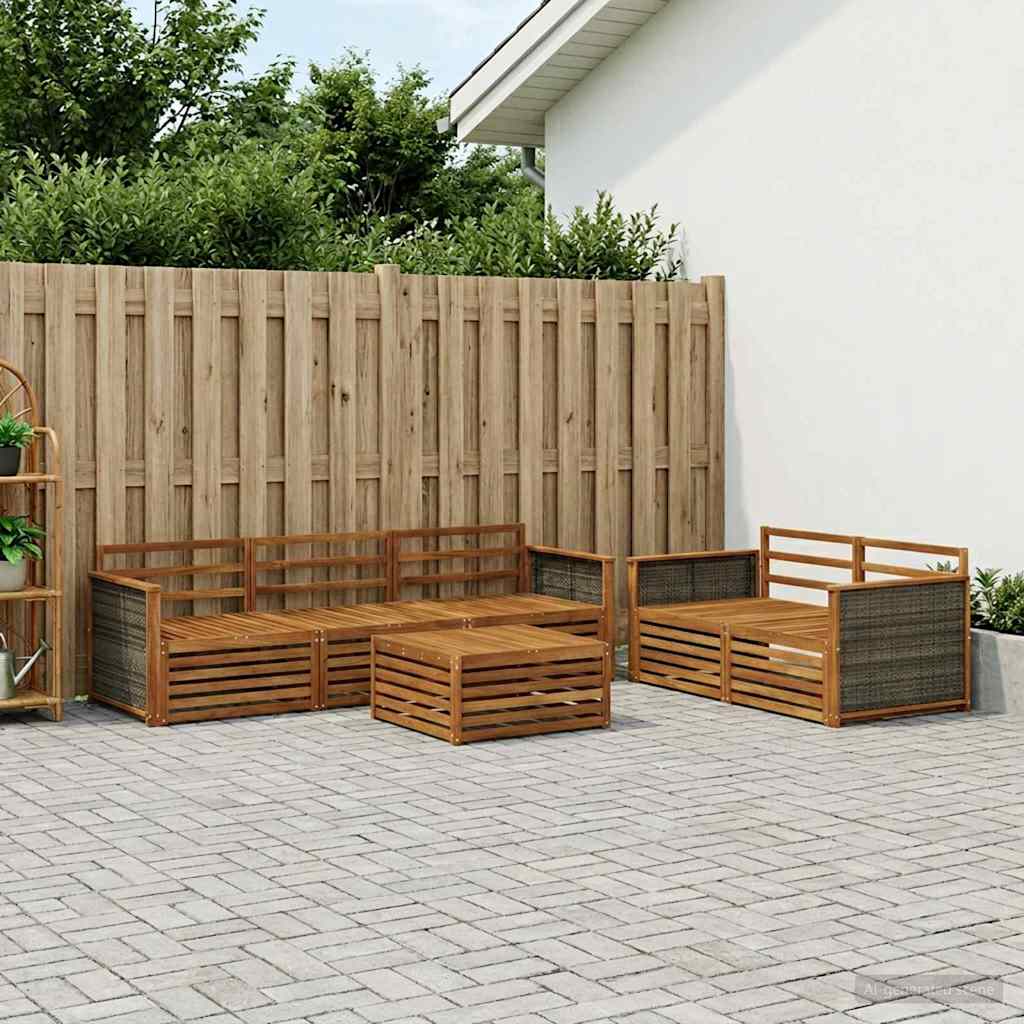 Ensemble de canapés d'extérieur 6 pcs Naturel - XIOS