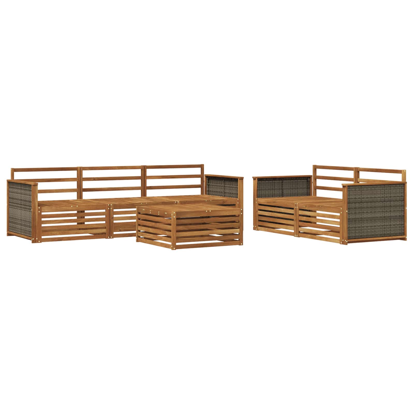 Ensemble de canapés d'extérieur 6 pcs Naturel - XIOS