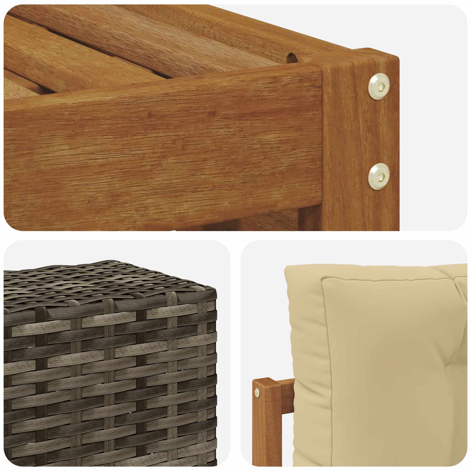 Ensemble de canapés d'extérieur 6 pcs Naturel et Beige - XIOS