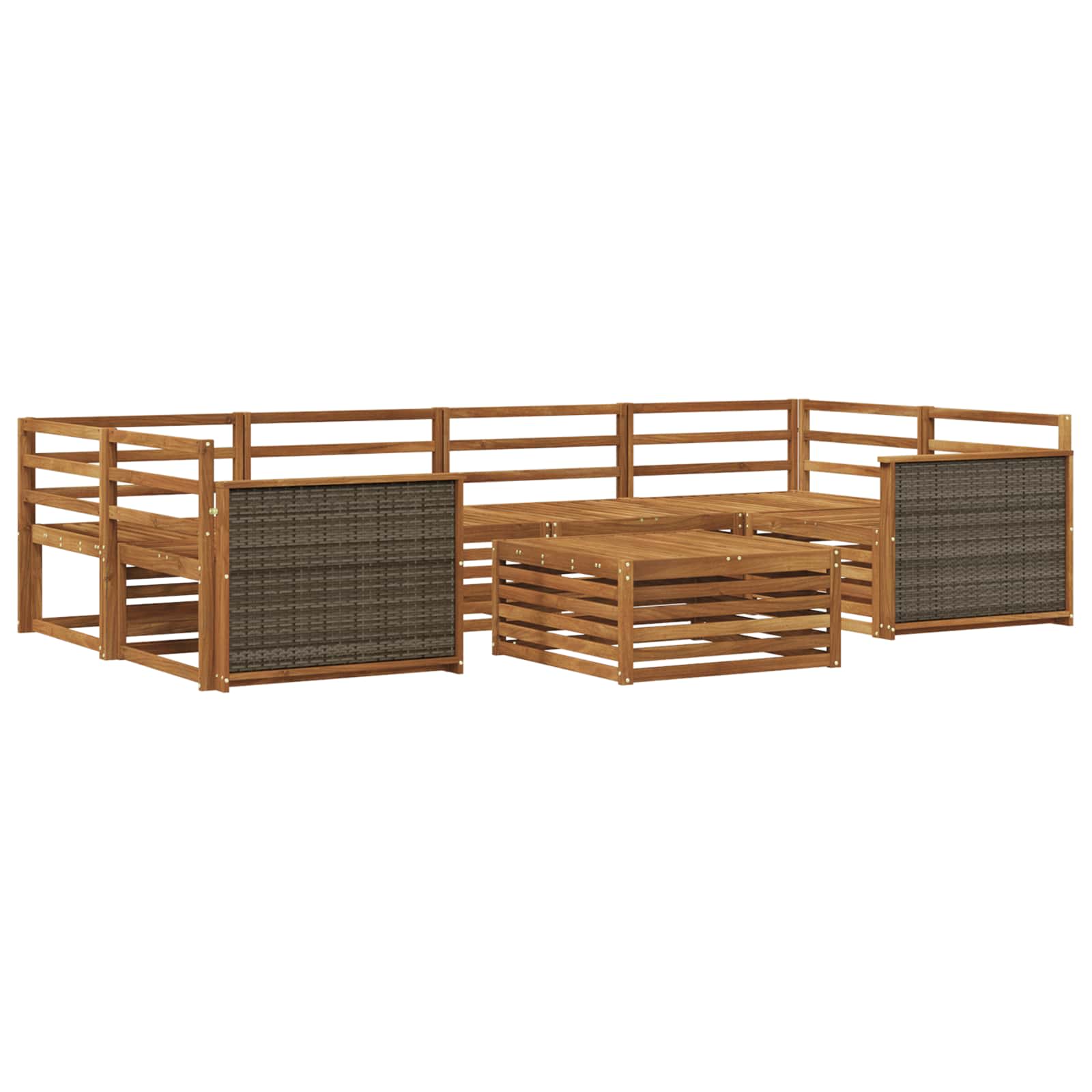 Ensemble de canapés d'extérieur 7 pcs Naturel - XIOS
