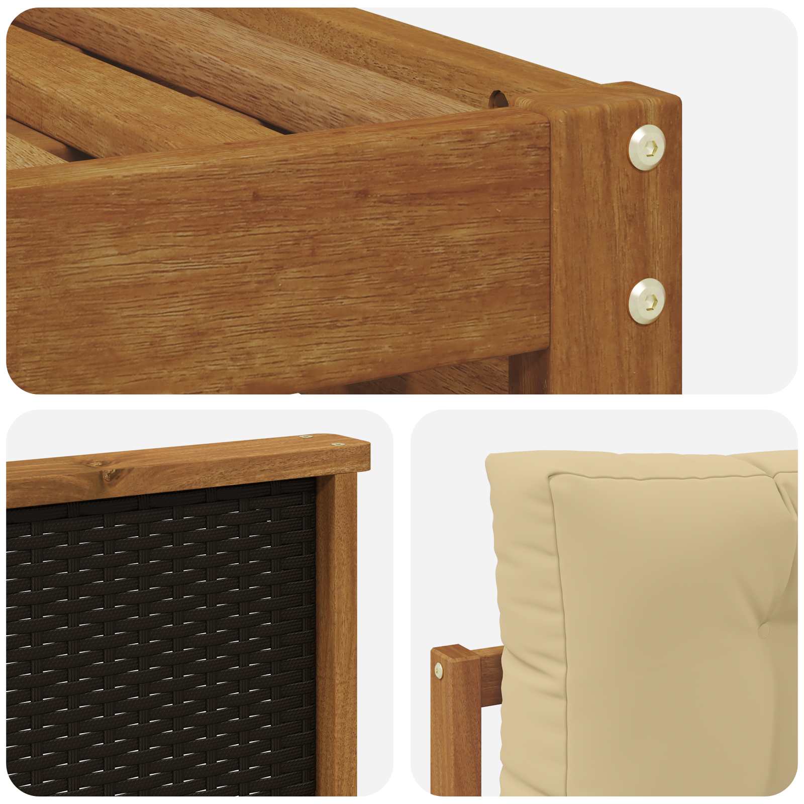 Ensemble de canapés d'extérieur 8 pcs Naturel et Beige - XIOS