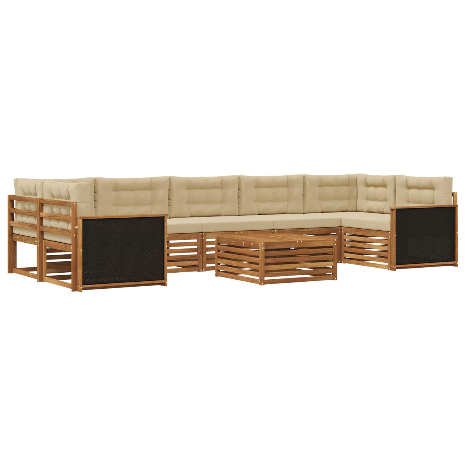 Ensemble de canapés d'extérieur 8 pcs Naturel et Beige - XIOS