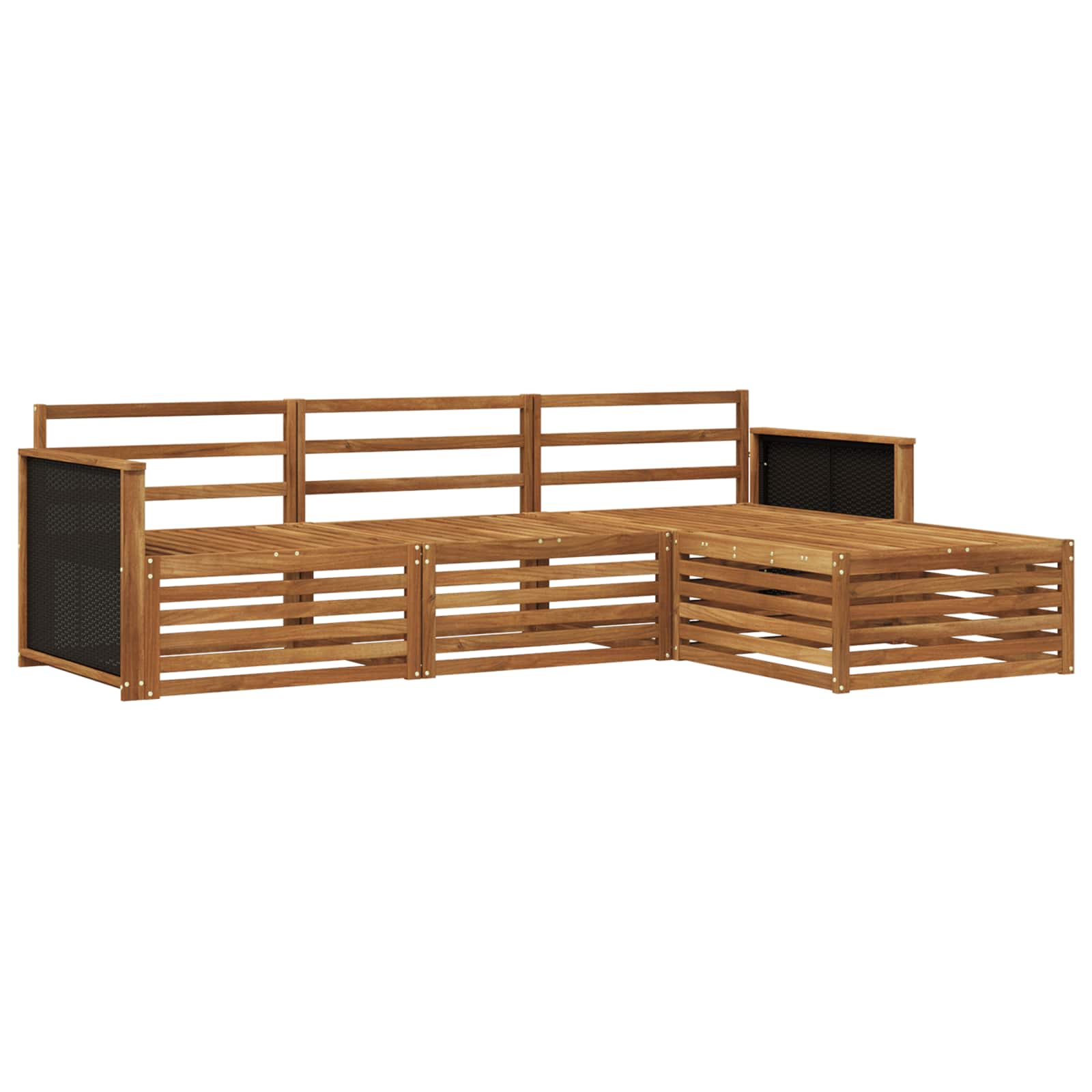 Ensemble de canapés d'extérieur 4 pcs Naturel - XIOS