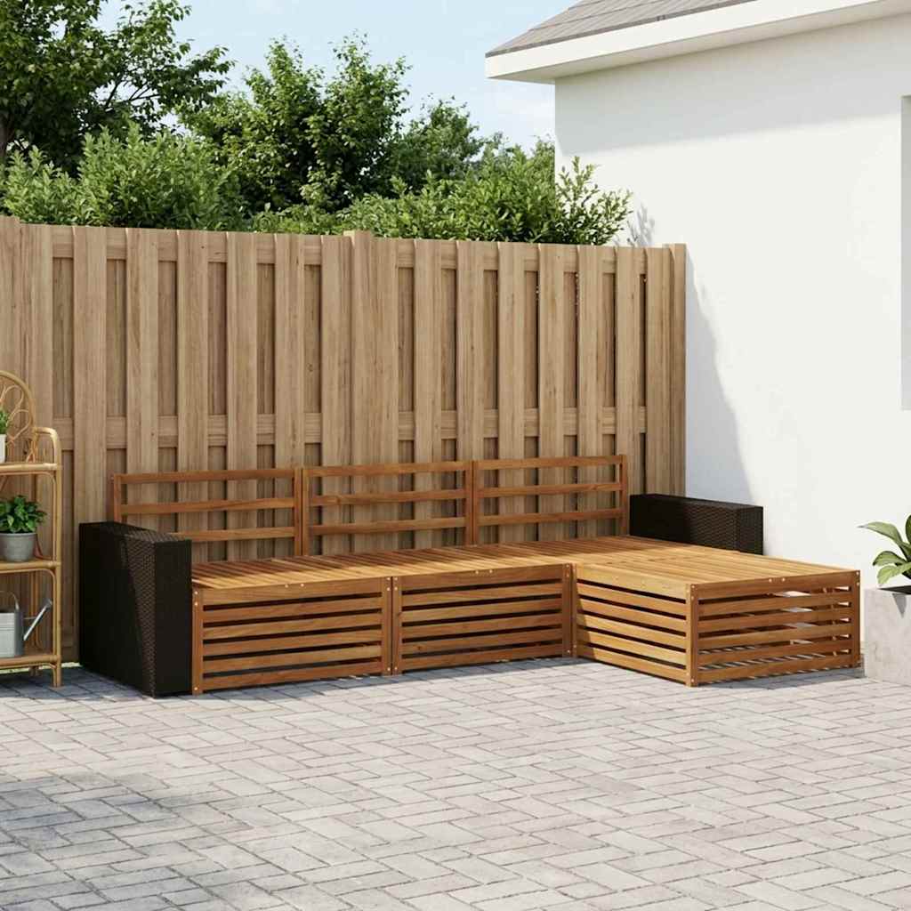 Ensemble de canapés d'extérieur 5 pcs Bois d'Acacia Massif - XIOS