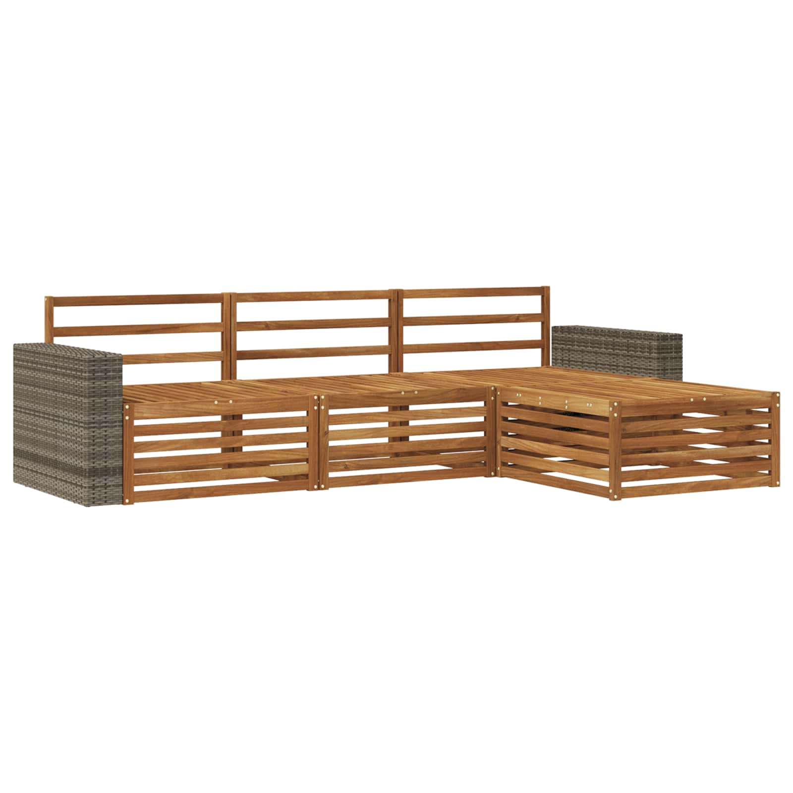 Ensemble de canapés d'extérieur 4 pcs Naturel - XIOS