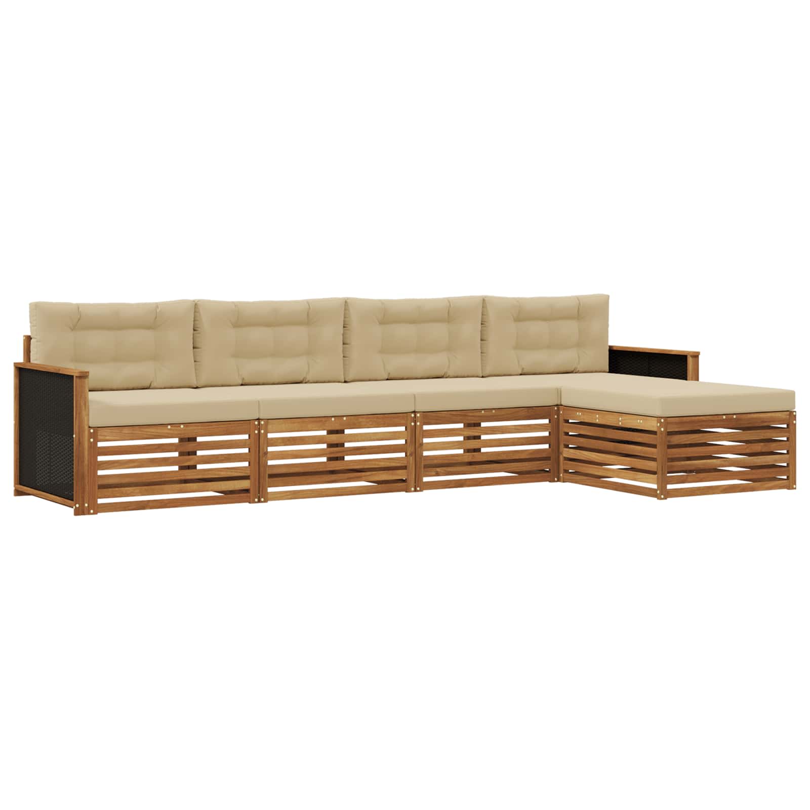 Ensemble de canapés d'extérieur 5 pcs Naturel et Beige - XIOS