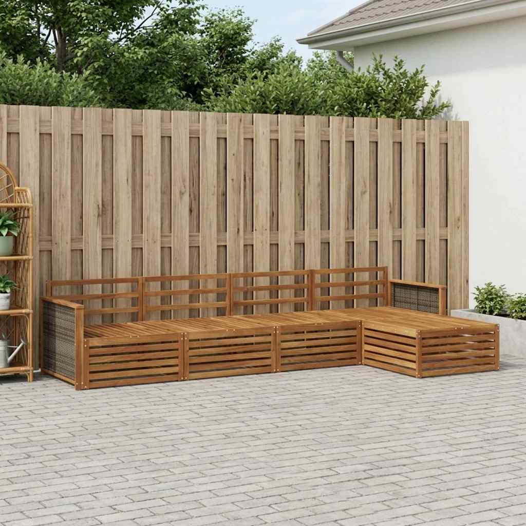 Ensemble de canapés d'extérieur 5 pcs Naturel - XIOS
