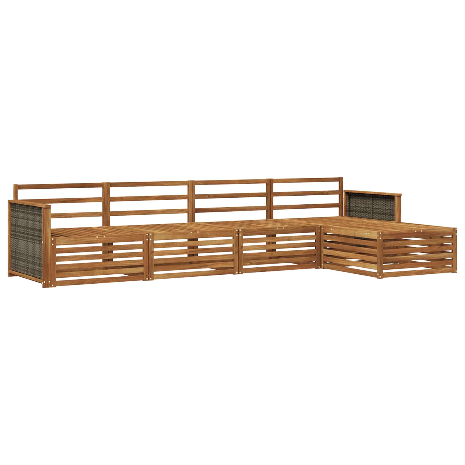 Ensemble de canapés d'extérieur 5 pcs Naturel - XIOS