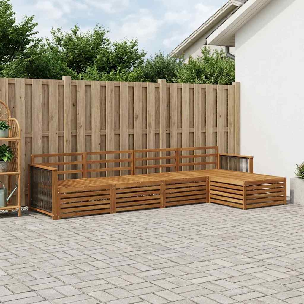Ensemble de canapés d'extérieur 5 pcs Naturel - XIOS