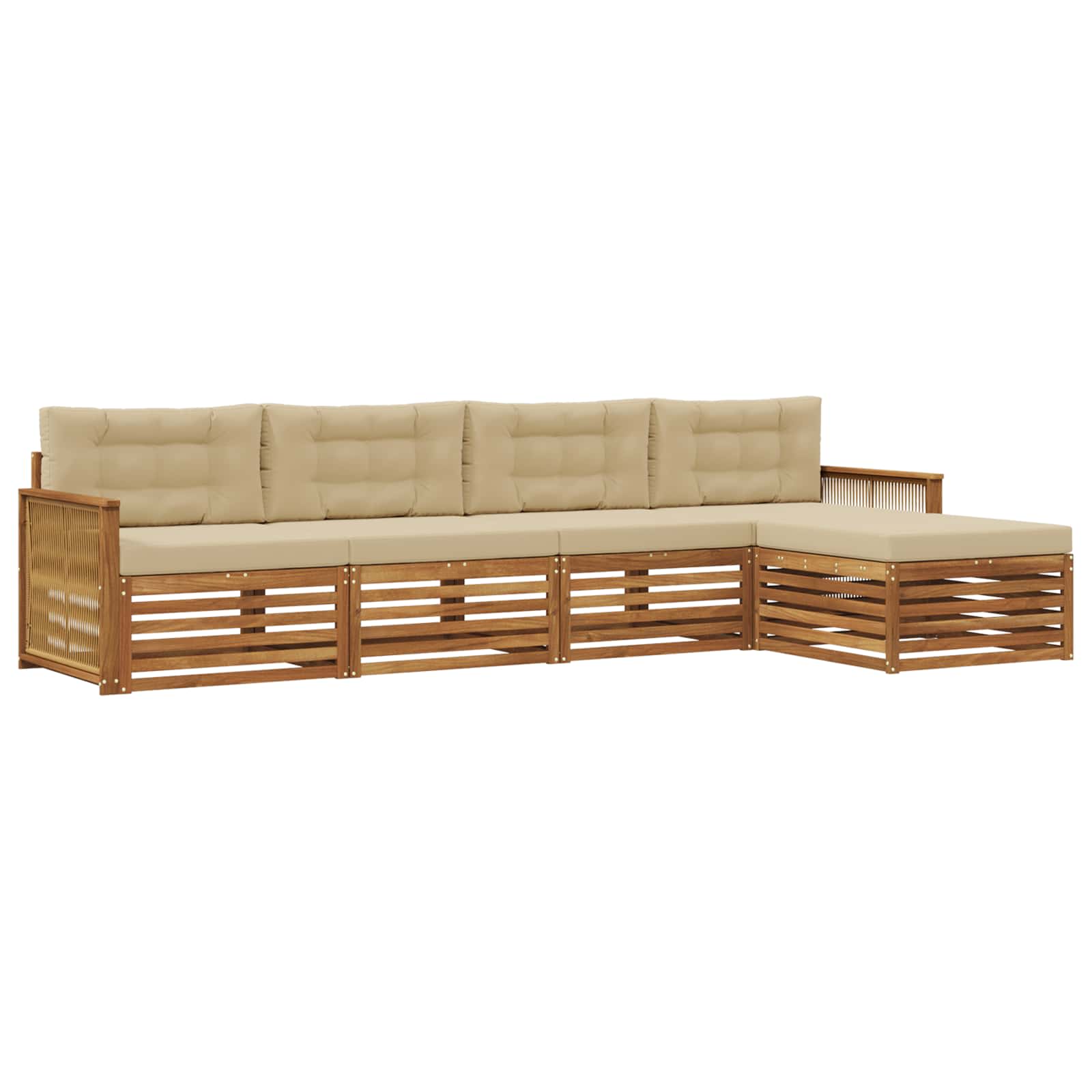 Ensemble de canapés d'extérieur 5 pcs Naturel et Beige - XIOS