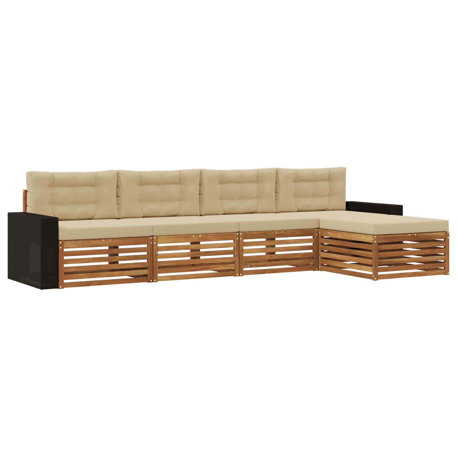 Ensemble de canapés d'extérieur 5 pcs Naturel et Beige - XIOS