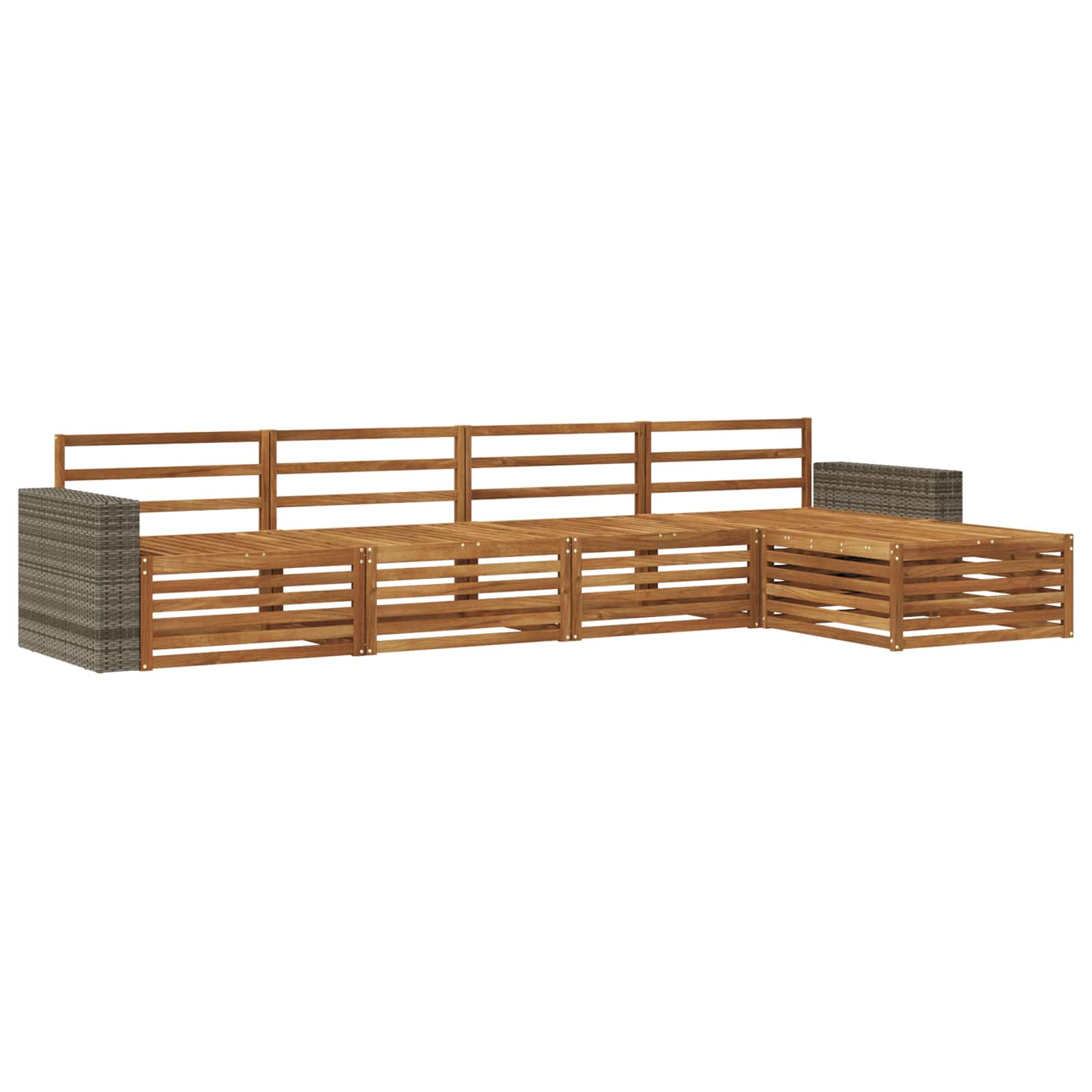 Ensemble de canapés d'extérieur 5 pcs Naturel - XIOS