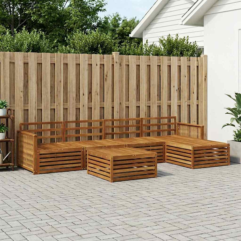 Ensemble de canapés d'extérieur 6 pcs Naturel - XIOS