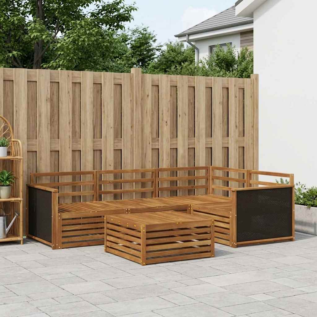 Ensemble de canapés d'extérieur 5 pcs Naturel 79 x 79 x 37 cm - XIOS