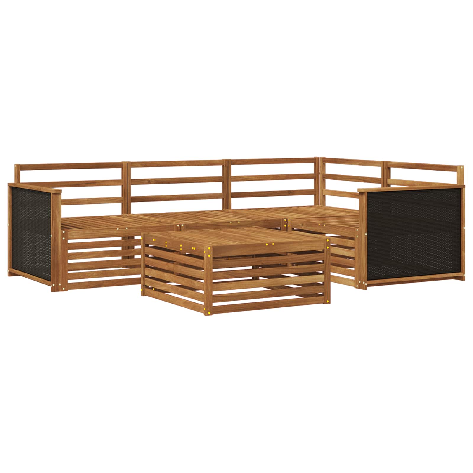 Ensemble de canapés d'extérieur 5 pcs Naturel 79 x 79 x 37 cm - XIOS