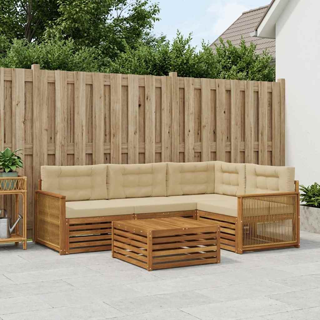 Ensemble de canapés d'extérieur 5 pcs Naturel et Beige - XIOS