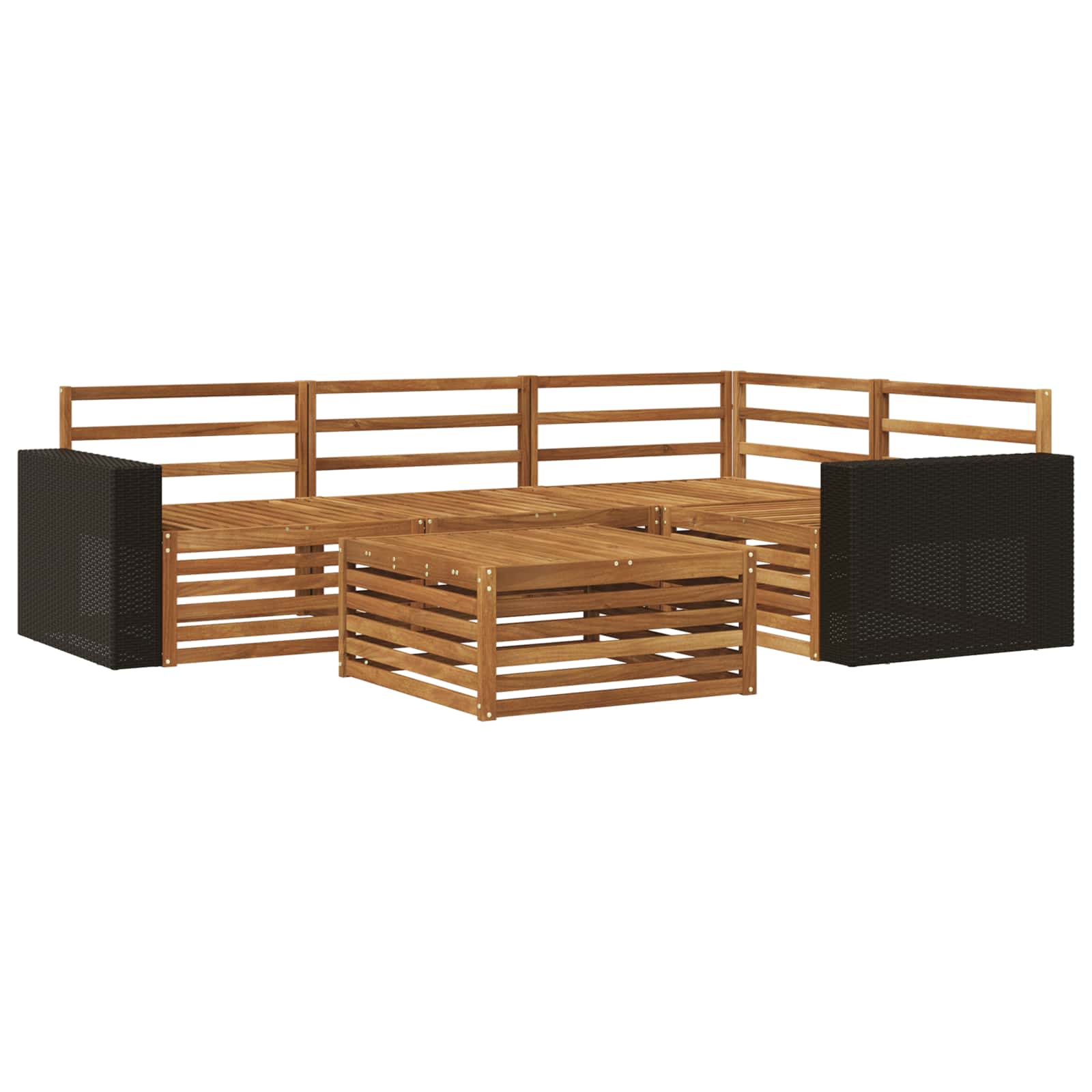 Ensemble de canapés d'extérieur 5 pcs Naturel 79 x 79 x 37 cm - XIOS