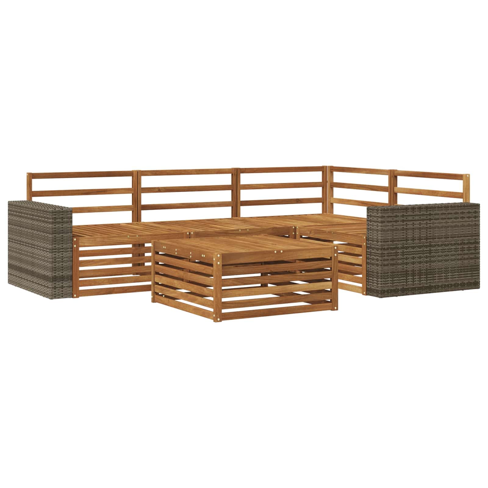 Ensemble de canapés d'extérieur 5 pcs Naturel 79 x 79 x 37 cm - XIOS