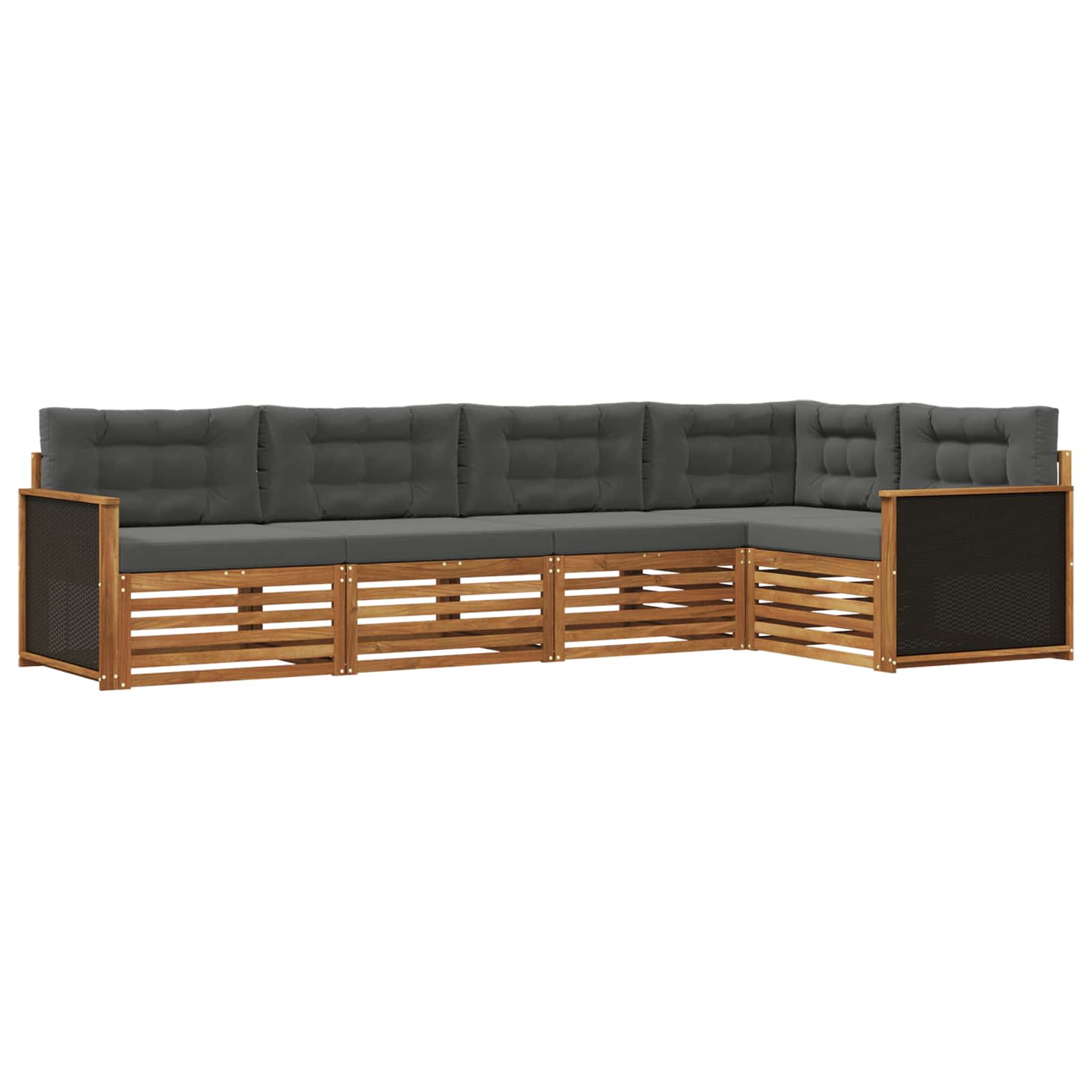 Ensemble de canapés d'extérieur 5 pcs Naturel et Anthracite - XIOS