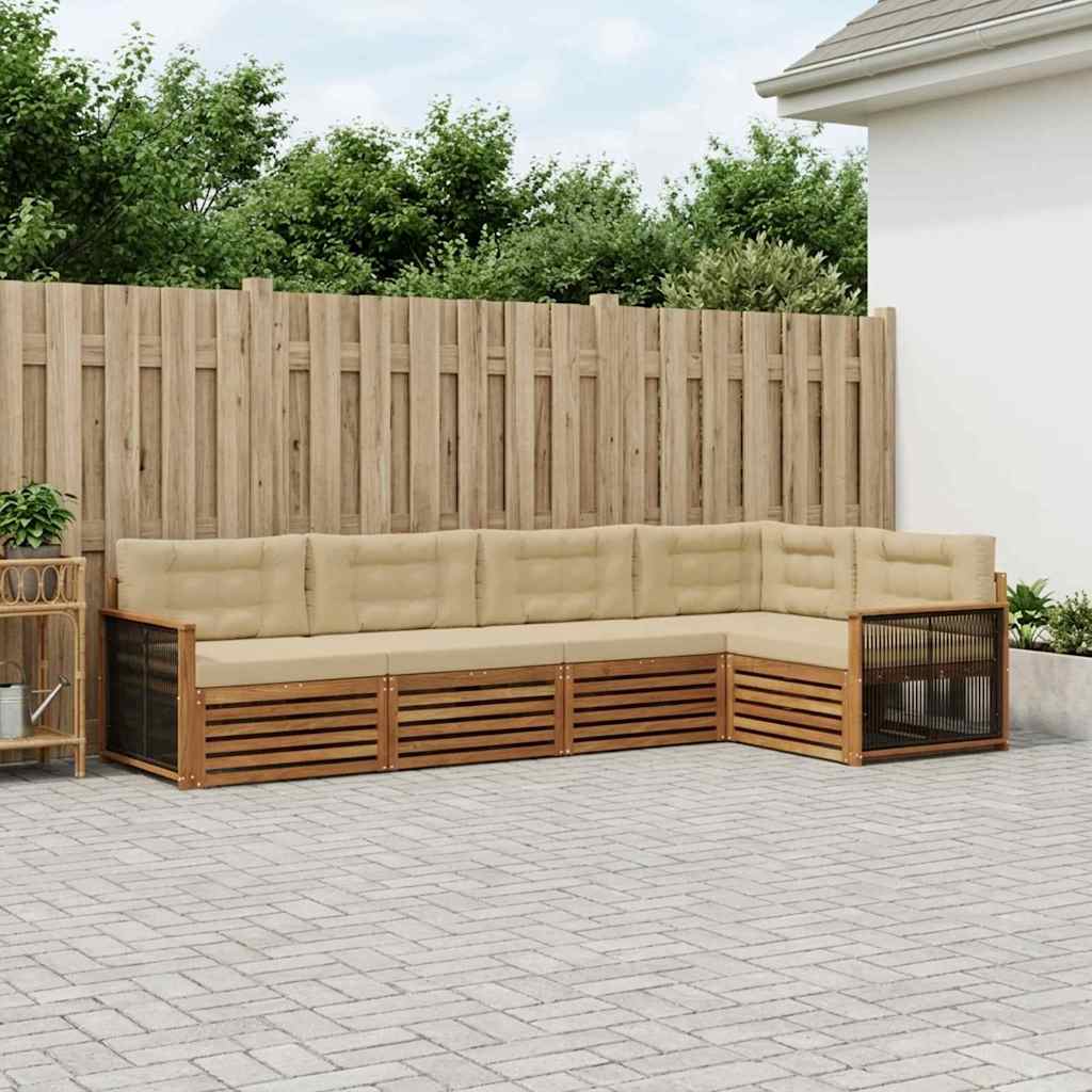 Ensemble de canapés d'extérieur 5 pcs Naturel et Beige - XIOS