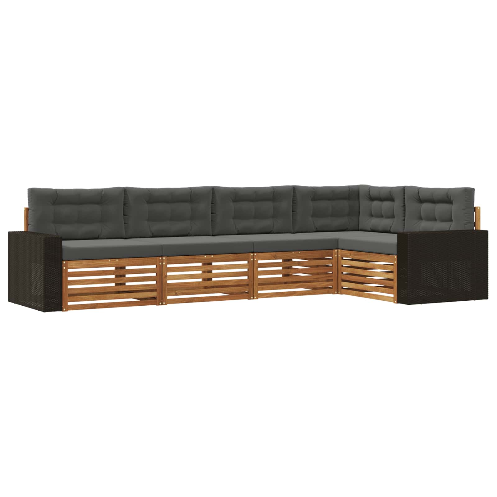 Ensemble de canapés d'extérieur 5 pcs Naturel et Anthracite - XIOS
