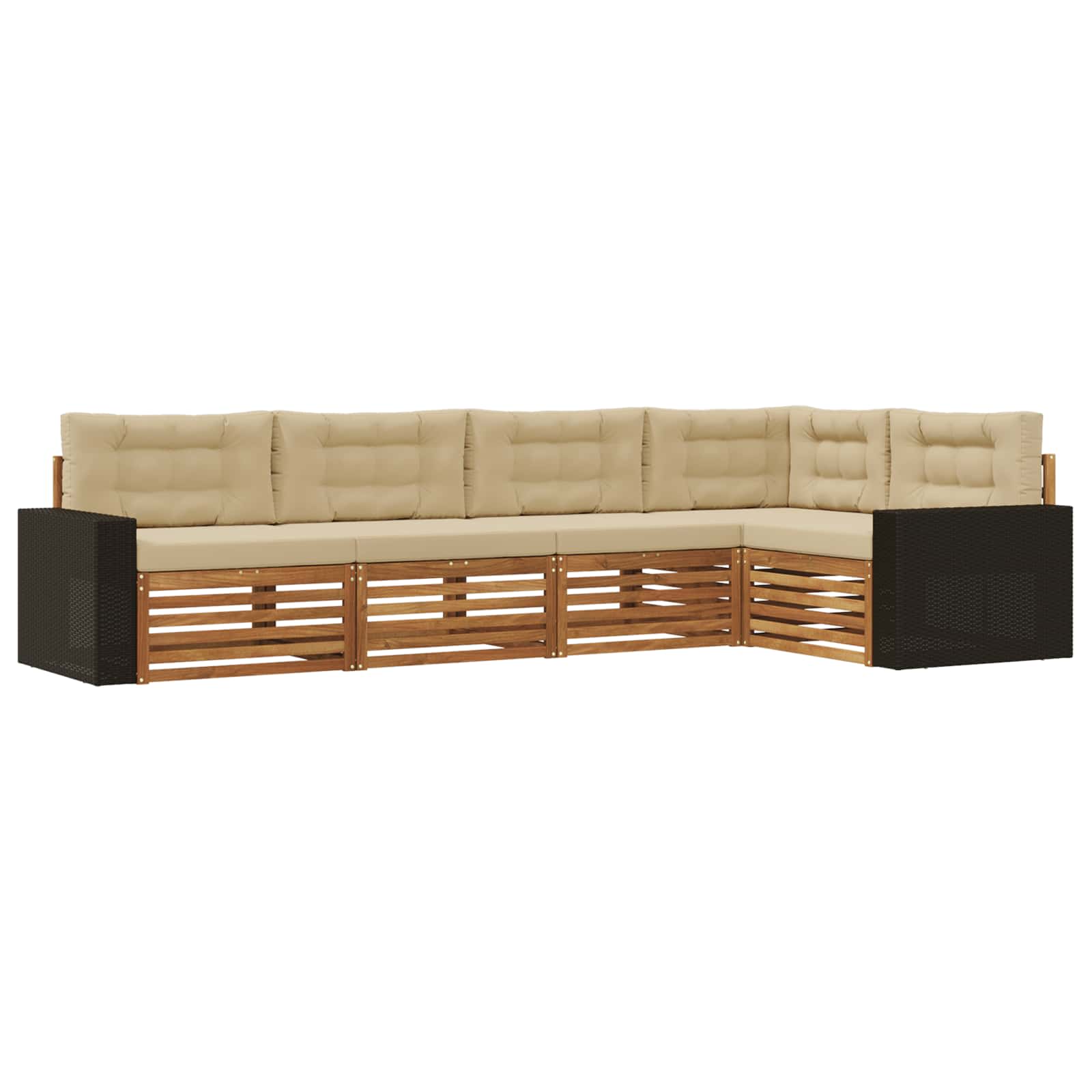 Ensemble de canapés d'extérieur 5 pcs Naturel et Beige - XIOS