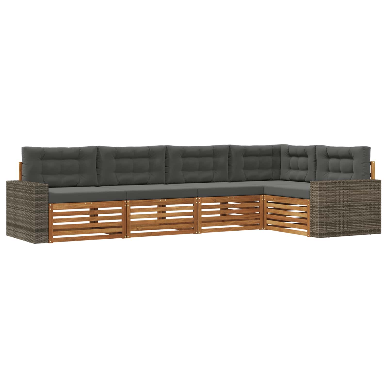 Ensemble de canapés d'extérieur 5 pcs Naturel et Anthracite - XIOS