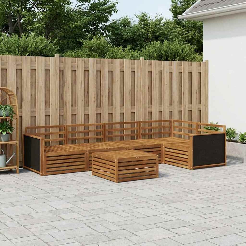 Ensemble de canapés d'extérieur 6 pcs Naturel 79 x 79 x 37 cm - XIOS