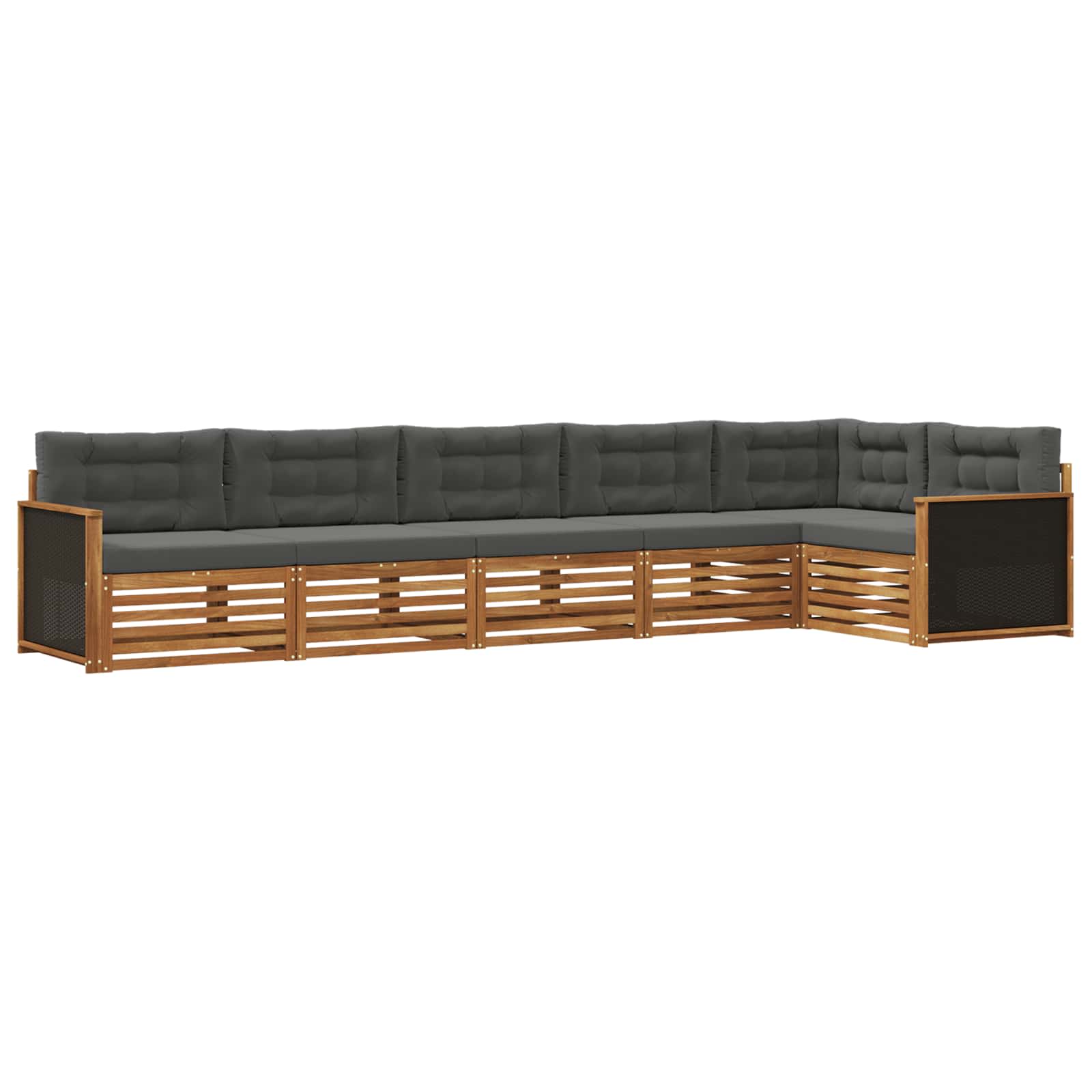 Ensemble de canapés d'extérieur 6 pcs Naturel et Anthracite - XIOS