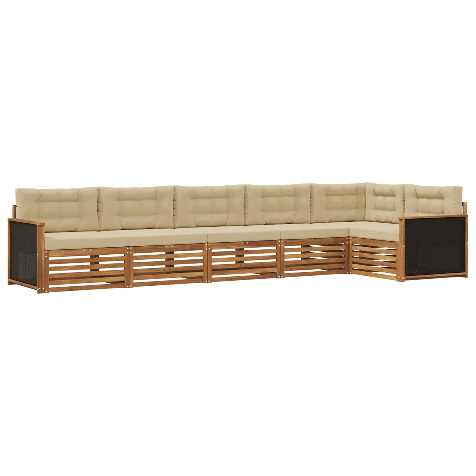 Ensemble de canapés d'extérieur 6 pcs Naturel et Beige - XIOS