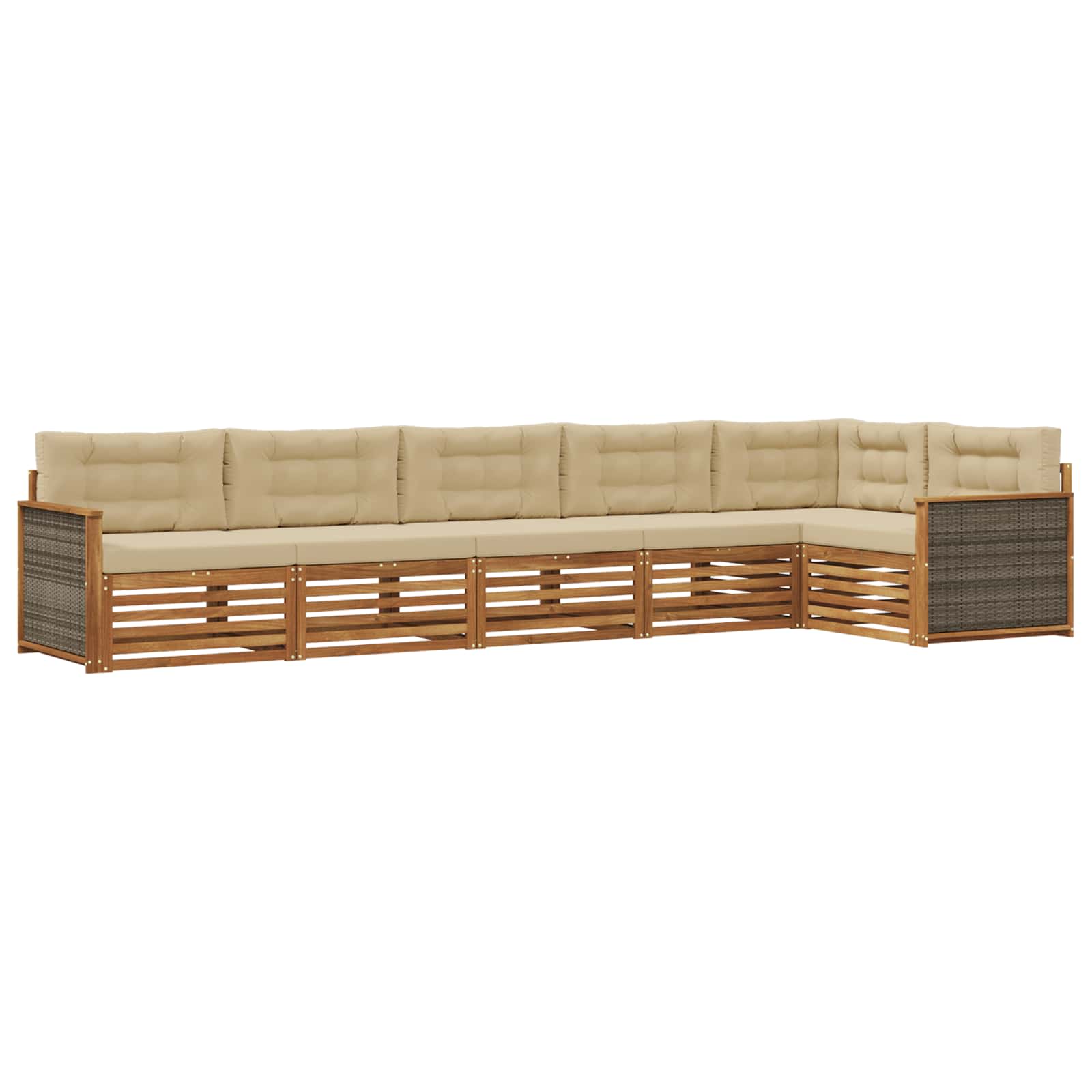 Ensemble de canapés d'extérieur 6 pcs Naturel et Beige - XIOS